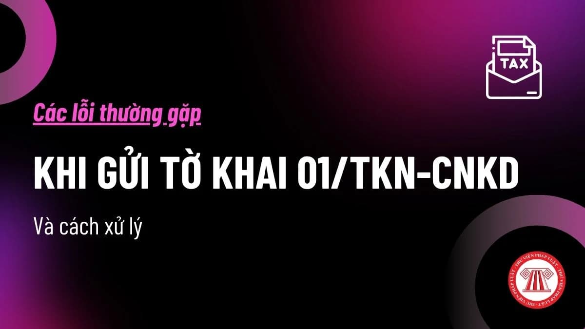 Hướng dẫn lập và nộp tờ khai 01/TKN-CNKD - Đối với HKD mới thành lập 6T đầu năm
