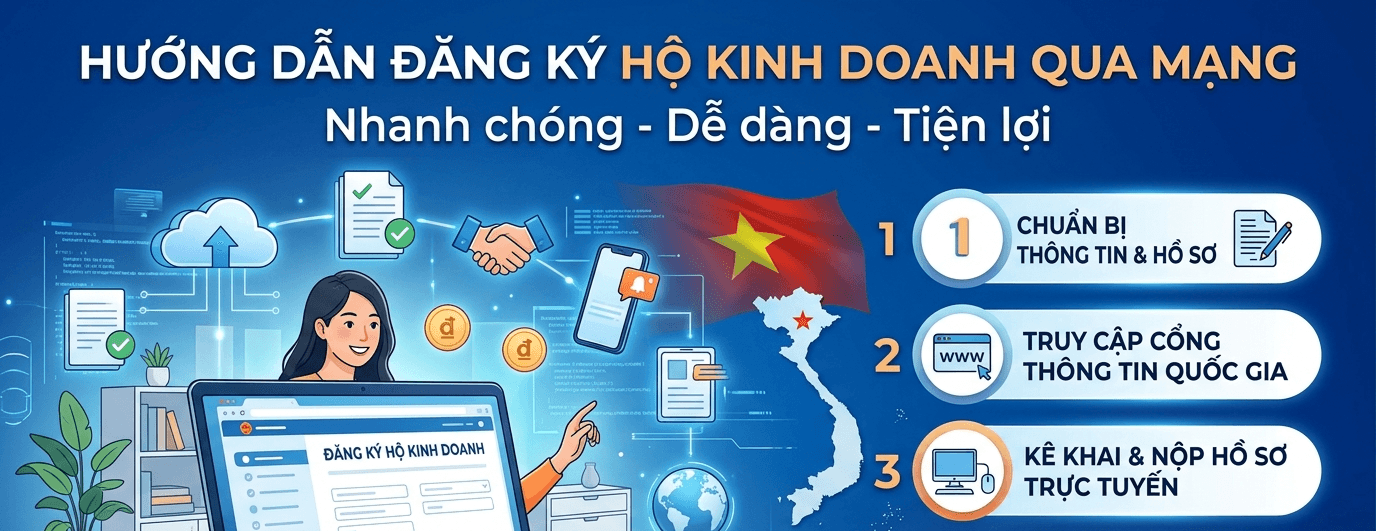 Hướng dẫn đăng ký hộ kinh doanh qua mạng